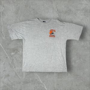 Vintage Cleveland Browns Pro Player Size Large NFL Thermal Gray T-Shirt